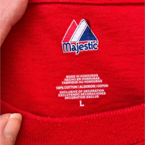 Boston Red Sox Pride Champions 1903 -2001 T-Shirt‎ Majestic 100% Cotton Red - Picture 6 of 6